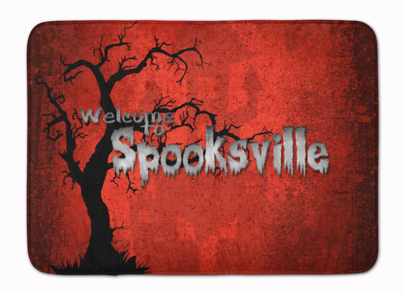 Welcome to Spooksville Halloween Memory Foam Kitchen Mat Machine Washable Anti-Fatigue Cushion Comfort Bath or Kitchen Rug