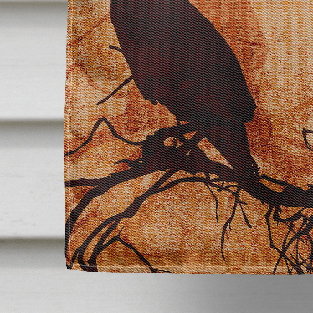Beware of the Black Crows Halloween House Flag 28x40 Porch Sleeve Pole Decorative Outside Yard Banner Artwork Wall Hanging, Polyester