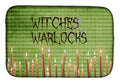 Witches and Warlocks Halloween Dish Drying Mat Absorbent Dish Drying Mat Pad for Kitchen Counter Dish Drainer Mat for Countertop, 14 x 21", Multicolor