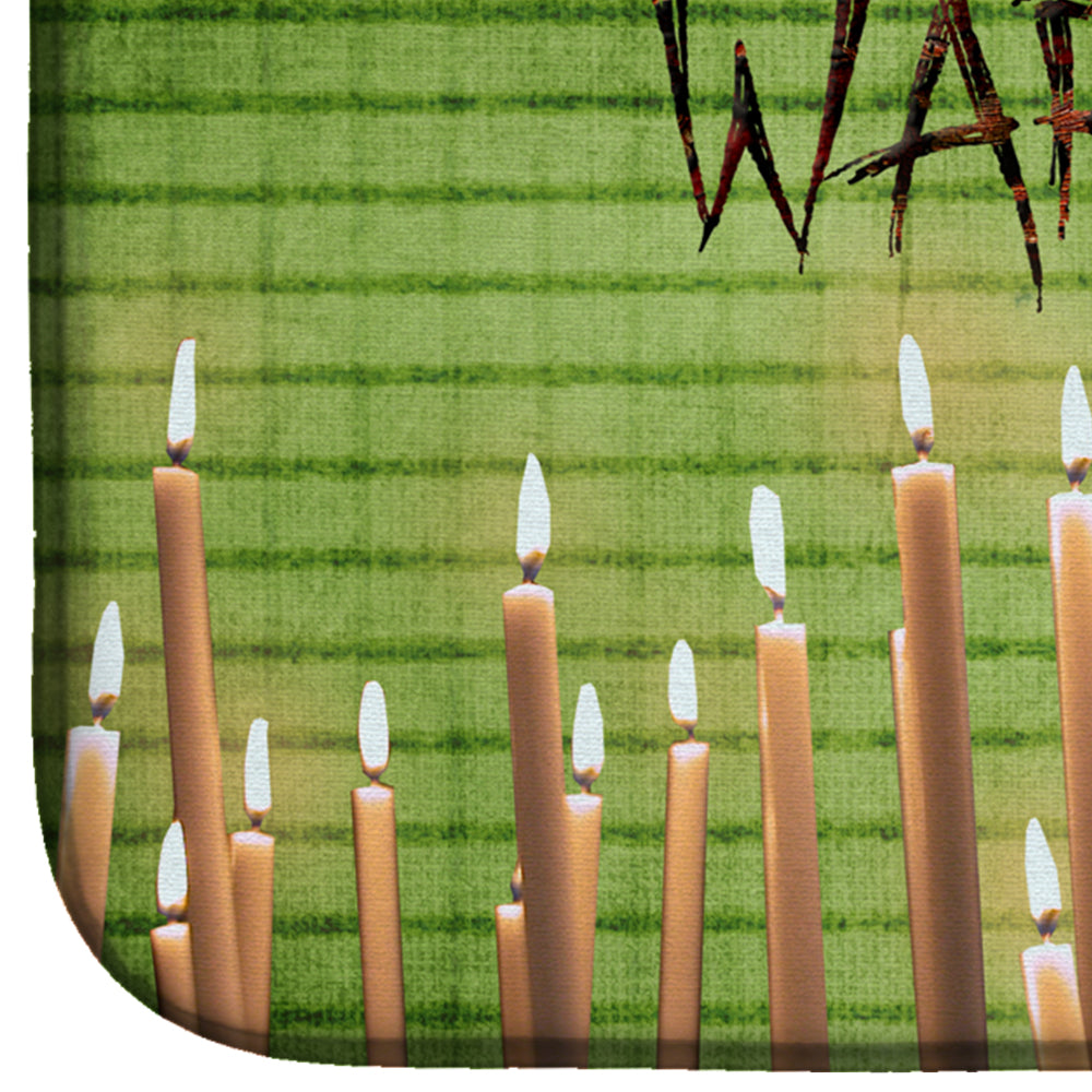 Witches and Warlocks Halloween Dish Drying Mat Absorbent Dish Drying Mat Pad for Kitchen Counter Dish Drainer Mat for Countertop, 14 x 21", Multicolor