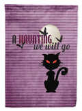 A Haunting we will go Halloween House Flag 28x40 Porch Sleeve Pole Decorative Outside Yard Banner Artwork Wall Hanging, Polyester