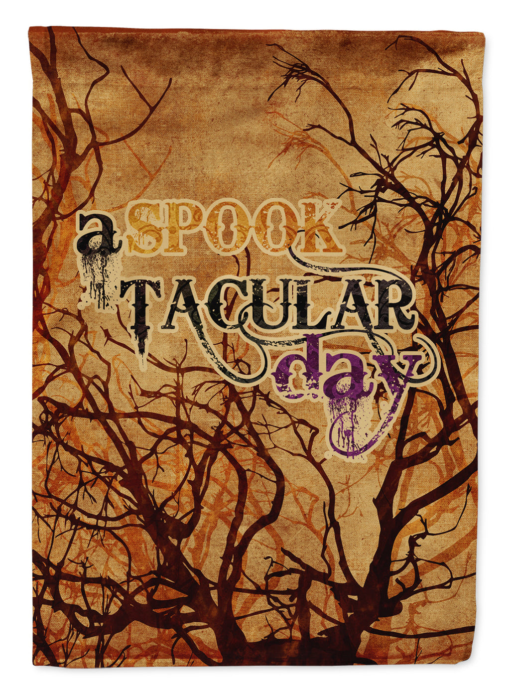 A Spook Tacular Day Halloween House Flag 28x40 Porch Sleeve Pole Decorative Outside Yard Banner Artwork Wall Hanging, Polyester