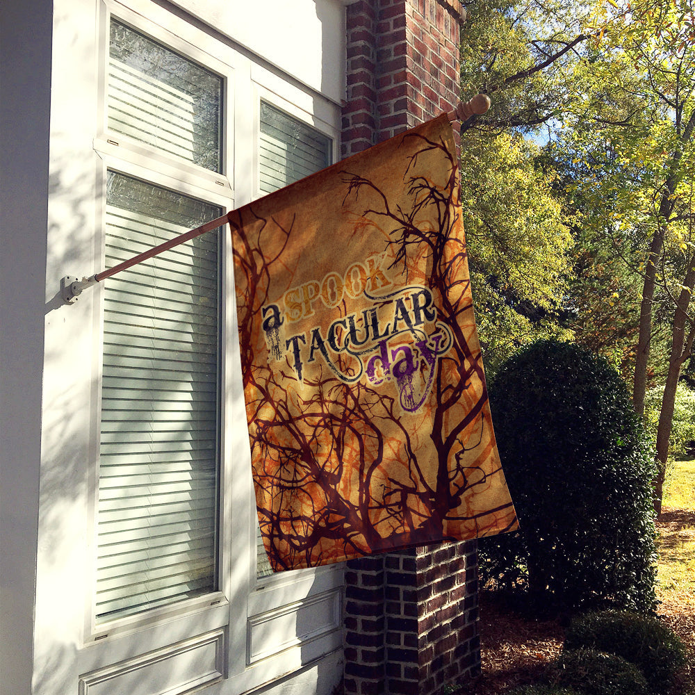A Spook Tacular Day Halloween House Flag 28x40 Porch Sleeve Pole Decorative Outside Yard Banner Artwork Wall Hanging, Polyester