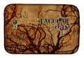 A Spook Tacular Day Halloween Dish Drying Mat Absorbent Dish Drying Mat Pad for Kitchen Counter Dish Drainer Mat for Countertop, 14 x 21", Multicolor