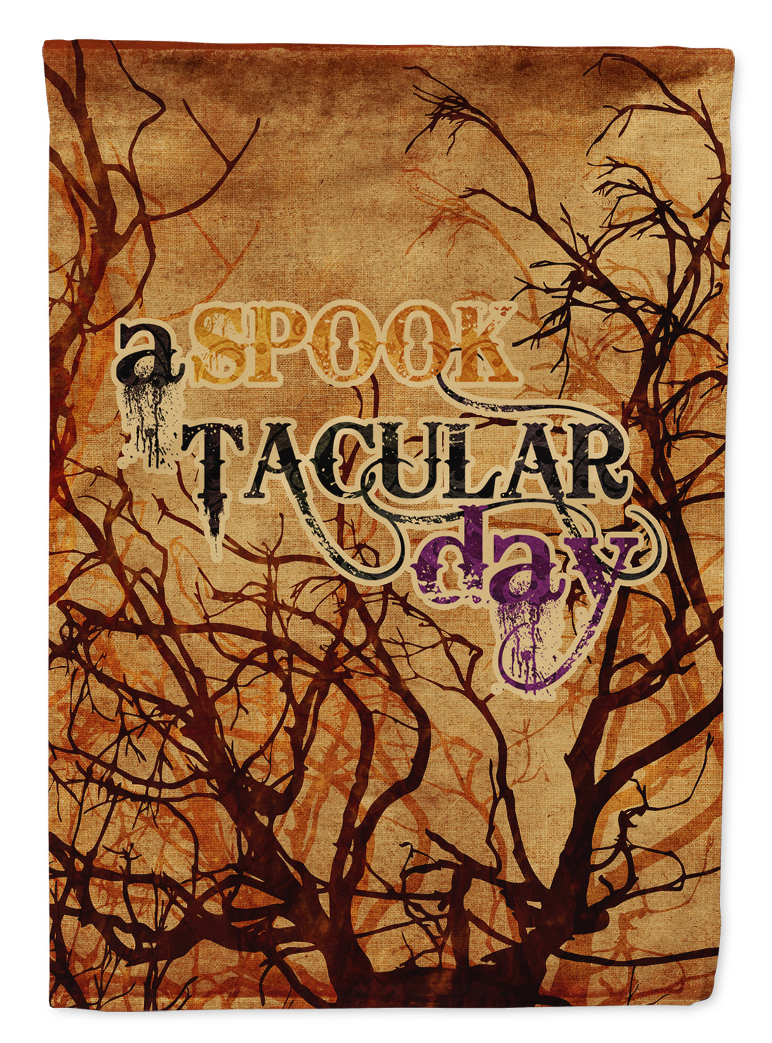 A Spook Tacular Day Halloween Garden Flag Mailbox Decorative Yard Banner Outside Patio Artwork for Flower Beds, Garden Size, Multicolor