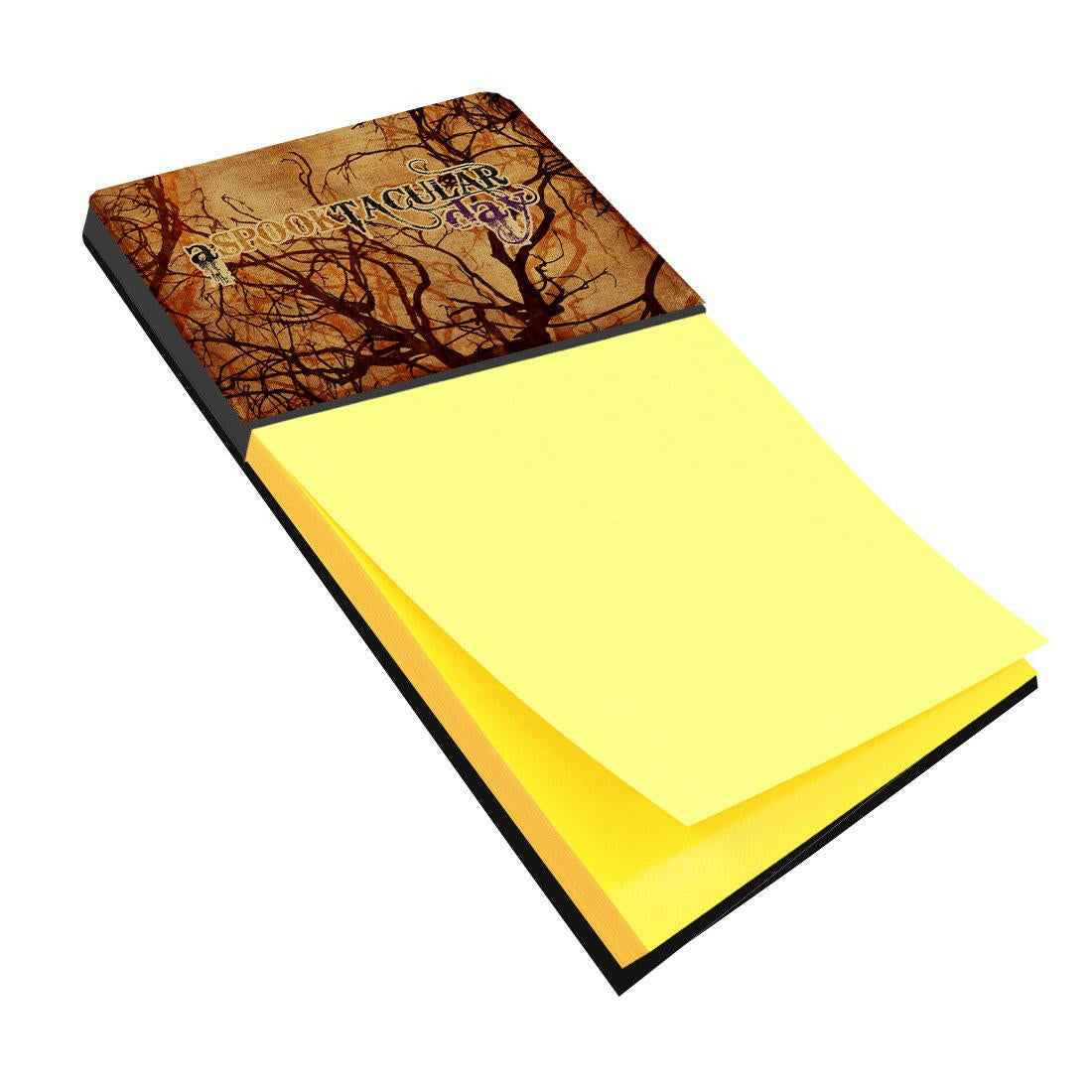 A Spook Tacular Day Halloween Watercolor Sticky Note Holder Refillable Dispenser Desk Accessory 3x3 Pad Gift