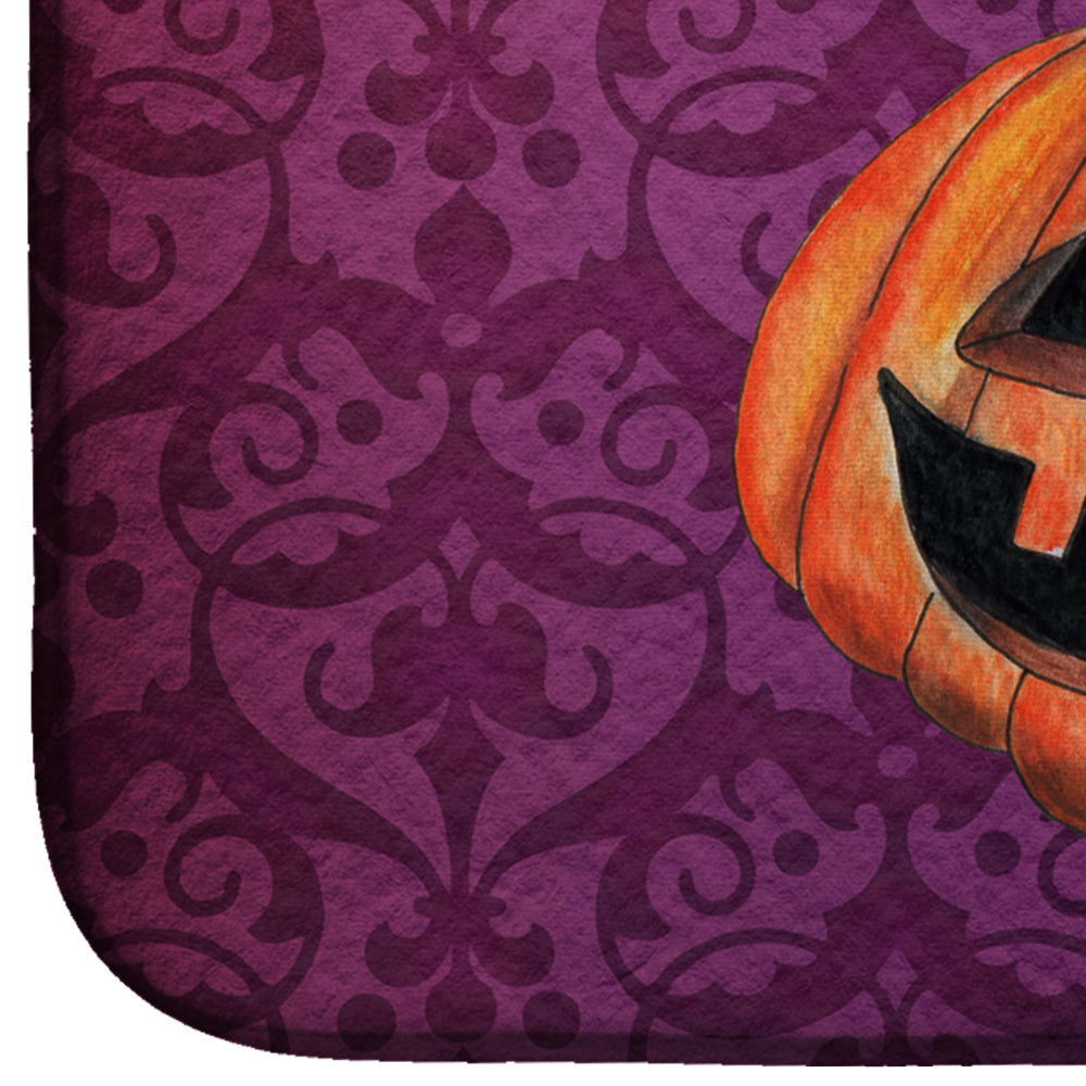 Hello Pumpkin Halloween Dish Drying Mat Absorbent Dish Drying Mat Pad for Kitchen Counter Dish Drainer Mat for Countertop, 14 x 21", Multicolor