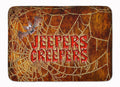 Jeepers Creepers with Bat and Spider web Halloween Memory Foam Kitchen Mat Machine Washable Anti-Fatigue Cushion Comfort Bath or Kitchen Rug