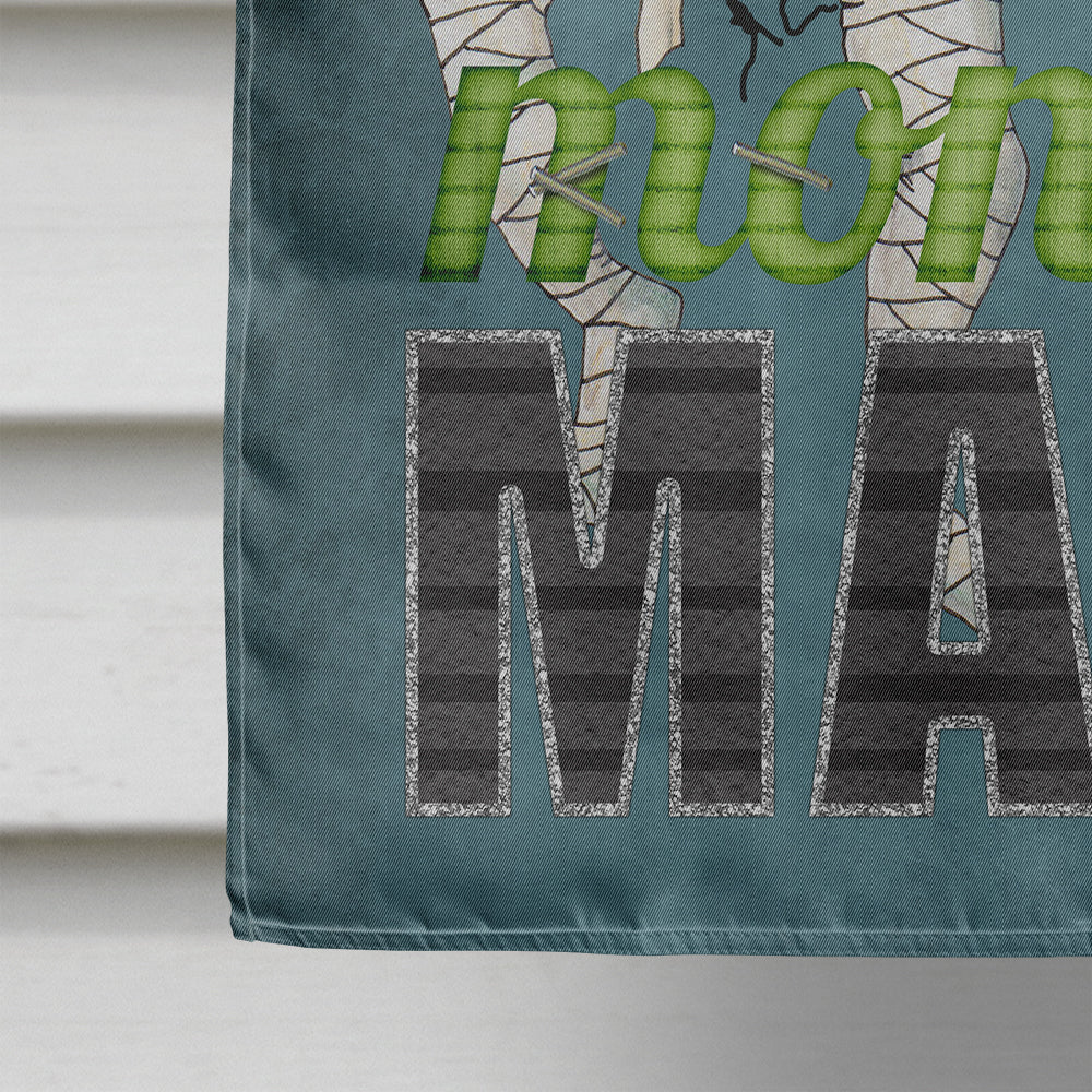 Monster Mash with Mummy Halloween House Flag 28x40 Porch Sleeve Pole Decorative Outside Yard Banner Artwork Wall Hanging, Polyester