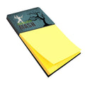 Monster Mash with Mummy Halloween Watercolor Sticky Note Holder Refillable Dispenser Desk Accessory 3x3 Pad Gift