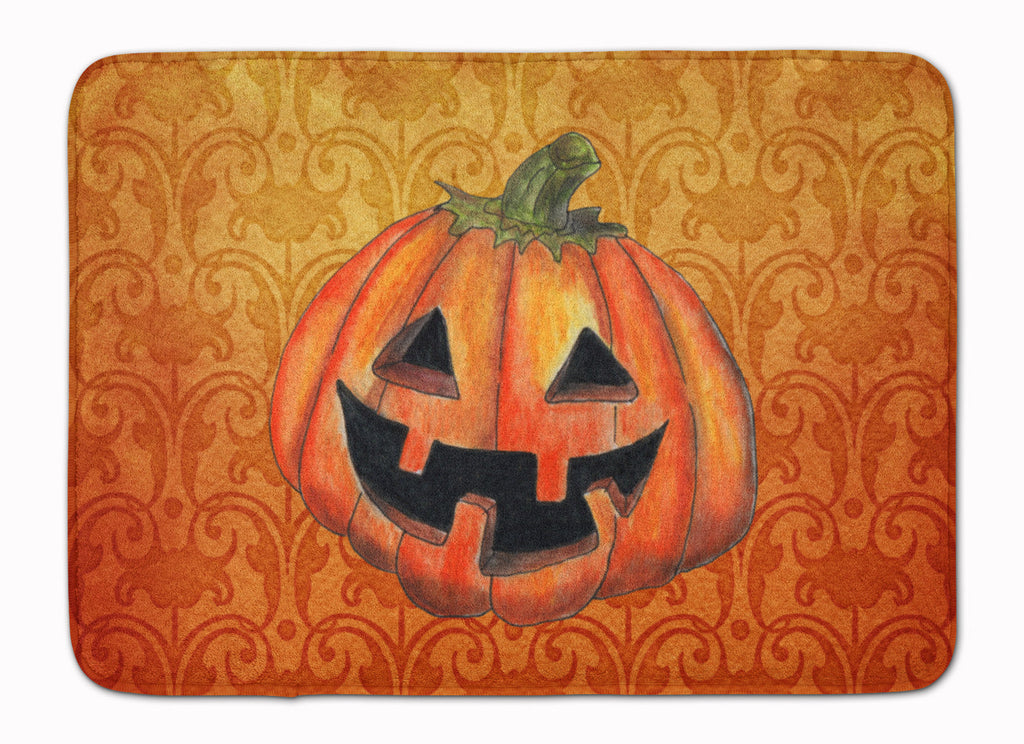 October Pumpkin Halloween Memory Foam Kitchen Mat Machine Washable Anti-Fatigue Cushion Comfort Bath or Kitchen Rug