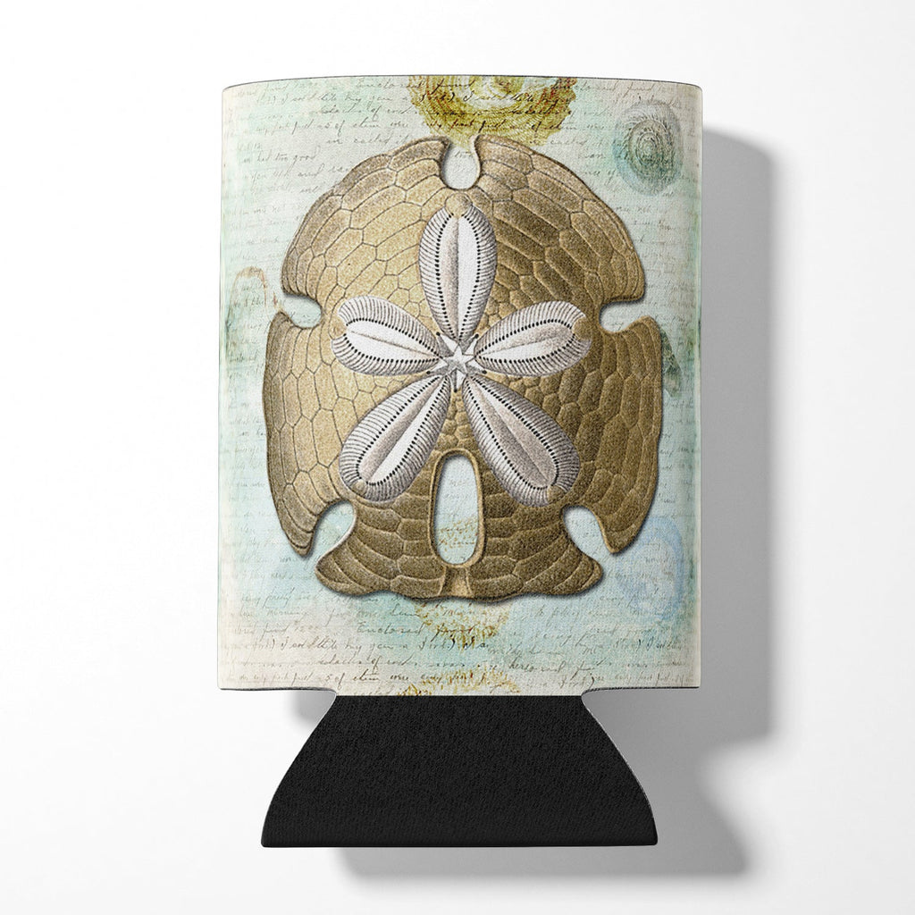 Beach Gold Sand Dollar Can or Bottle Hugger Cooler Sleeve for Standard 12 oz Cans, Insulated Foam Beer & Soda Can Hugger Reusable