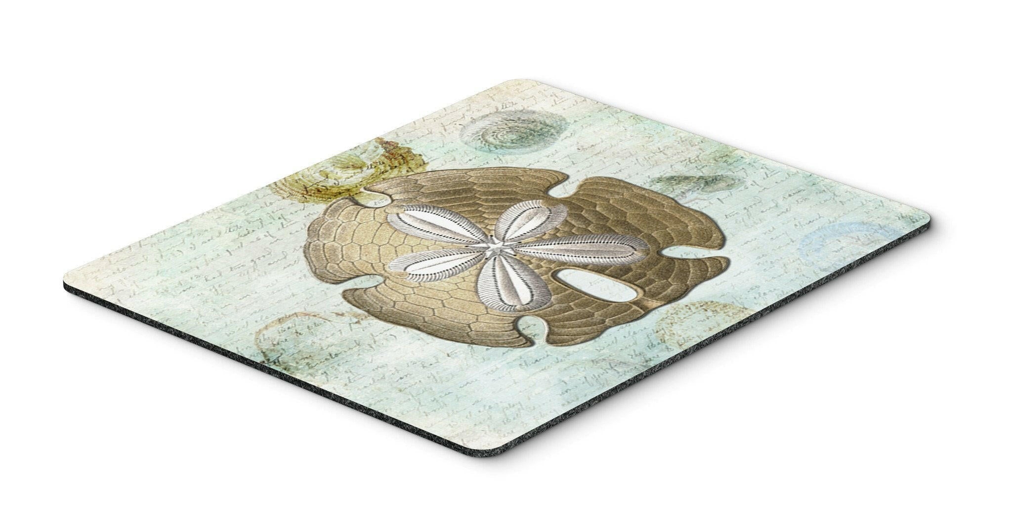 Beach Gold Sand Dollar Mouse Pad, Heat Resistant Trivet Hot Pad , Non Slip Rubber Desk Mat, Kitchen Counter Protector, Home Office Decor Gift