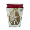 Beach Gold Sand Dollar Red Cup Hugger Sleeve for 16–22 oz Party Cups, Insulated Foam Drink Holder for Iced Coffee, Tailgate & BBQ Reusable