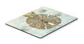 Beach Gold Sand Dollar #2 Mouse Pad, Heat Resistant Trivet Hot Pad , Non Slip Rubber Desk Mat, Kitchen Counter Protector, Home Office Decor Gift