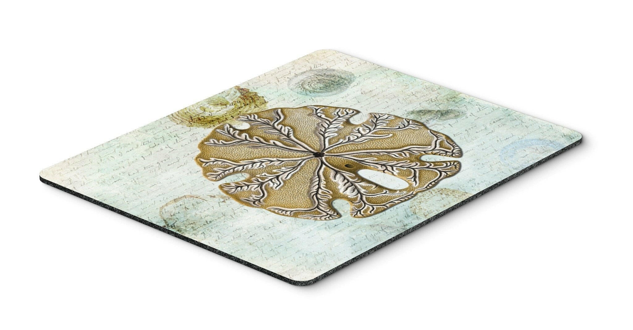 Beach Gold Sand Dollar #2 Mouse Pad, Heat Resistant Trivet Hot Pad , Non Slip Rubber Desk Mat, Kitchen Counter Protector, Home Office Decor Gift
