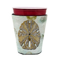 Beach Gold Sand Dollar #2 Red Cup Hugger Sleeve for 16–22 oz Party Cups, Insulated Foam Drink Holder for Iced Coffee, Tailgate & BBQ Reusable