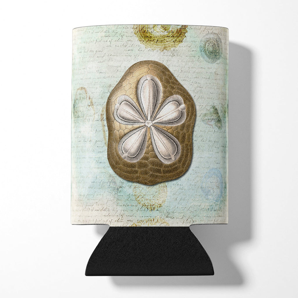 Beach Gold Sand Dollar #3 Can or Bottle Hugger Cooler Sleeve for Standard 12 oz Cans, Insulated Foam Beer & Soda Can Hugger Reusable