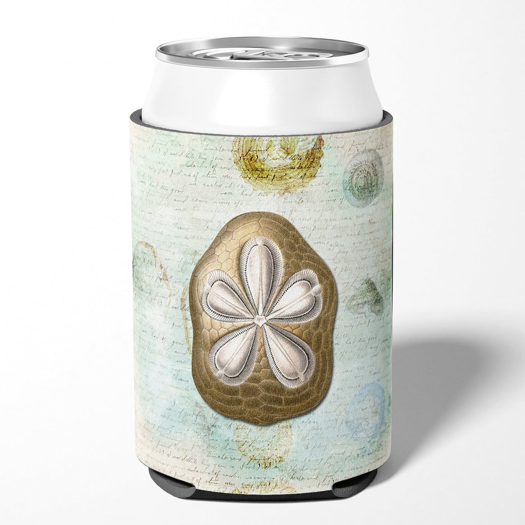Beach Gold Sand Dollar #3 Can or Bottle Hugger Cooler Sleeve for Standard 12 oz Cans, Insulated Foam Beer & Soda Can Hugger Reusable