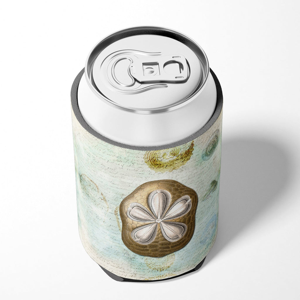 Beach Gold Sand Dollar #3 Can or Bottle Hugger Cooler Sleeve for Standard 12 oz Cans, Insulated Foam Beer & Soda Can Hugger Reusable