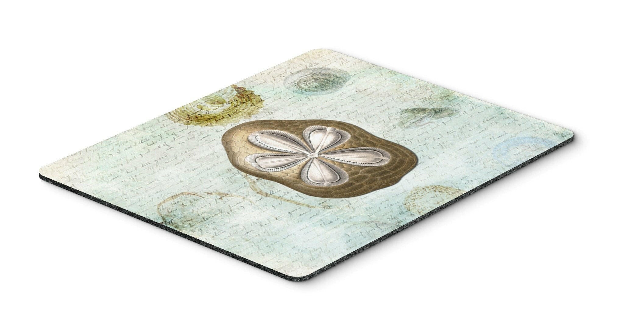 Beach Gold Sand Dollar #3 Mouse Pad, Heat Resistant Trivet Hot Pad , Non Slip Rubber Desk Mat, Kitchen Counter Protector, Home Office Decor Gift