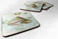 Beach Carrier Shell Foam Coasters Set of 4 Cup Coasters for Indoor Outdoor, Tabletop Protection, Anti Slip, Mouse pad Material