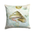 Beach Carrier Shell Decorative Throw Pillow 14x14 Indoor Outdoor Accent Cushion, Fabric Cover with Insert for Sofa, Bed, Porch & Living Room