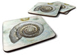 Beach Sundail Shell Foam Coasters Set of 4 Cup Coasters for Indoor Outdoor, Tabletop Protection, Anti Slip, Mouse pad Material