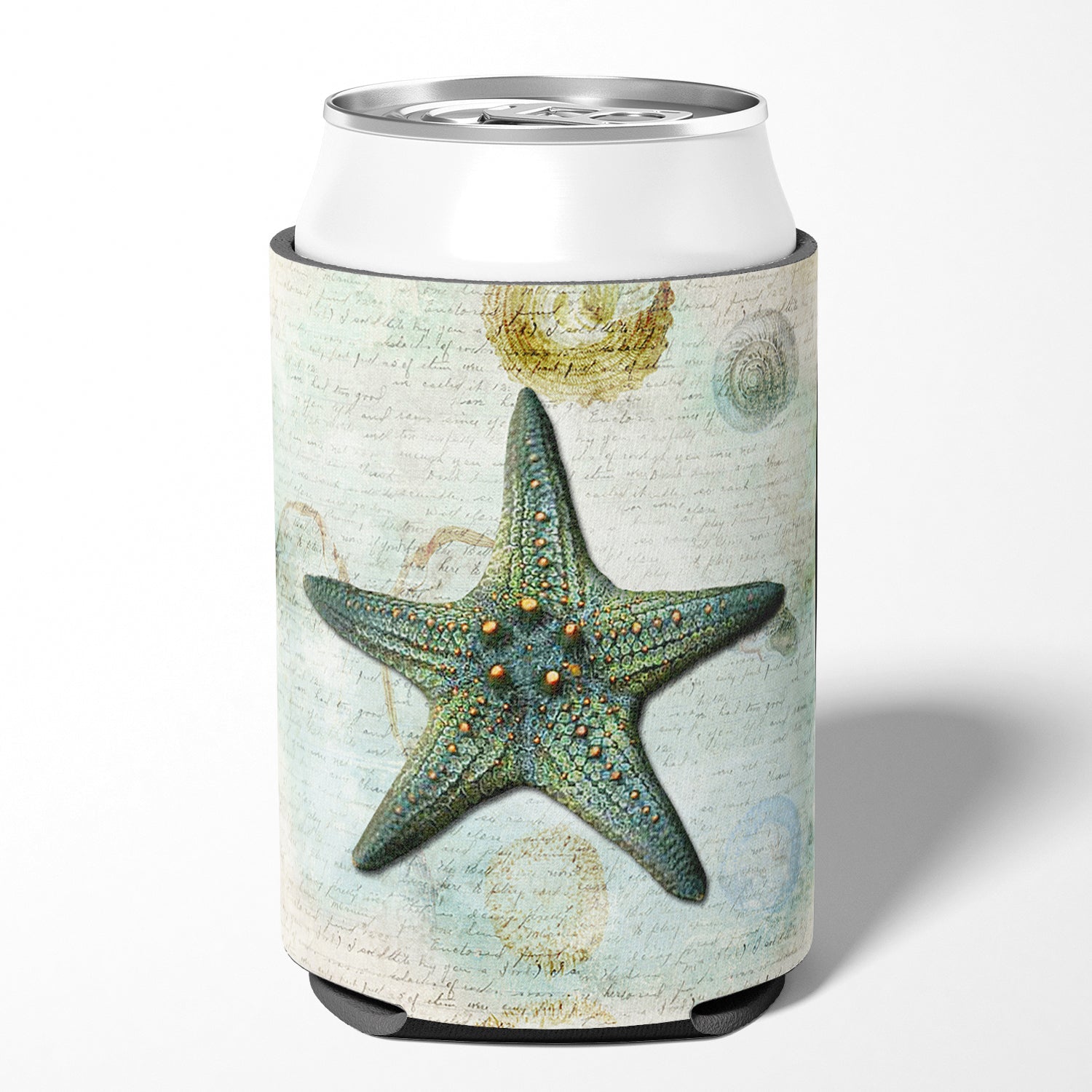 Beach Knobby Sea Stars Starfish Can or Bottle Hugger Cooler Sleeve for Standard 12 oz Cans, Insulated Foam Beer & Soda Can Hugger Reusable