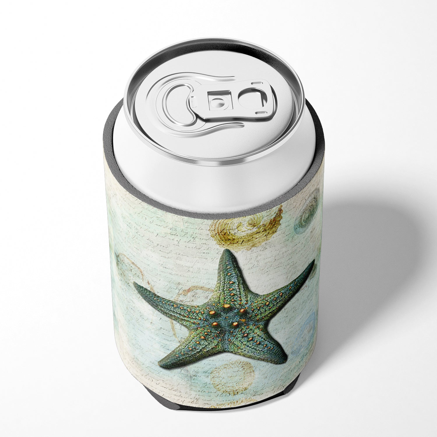 Beach Knobby Sea Stars Starfish Can or Bottle Hugger Cooler Sleeve for Standard 12 oz Cans, Insulated Foam Beer & Soda Can Hugger Reusable
