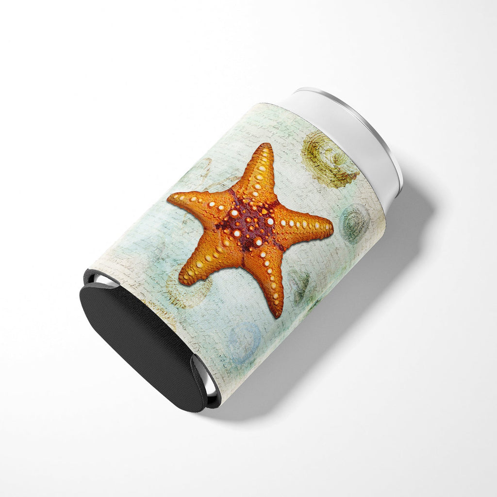 Beach Knobby Sea Star Starfish Orange Can or Bottle Hugger Cooler Sleeve for Standard 12 oz Cans, Insulated Foam Beer & Soda Can Hugger Reusable