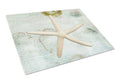 Beach Schoenbeck Sea Star Starfish Cutting Board Tempered Glass Kitchen Cutting Surface, Heat Resistant Chopping, Non-Slip Feet, Food Prep & Serving