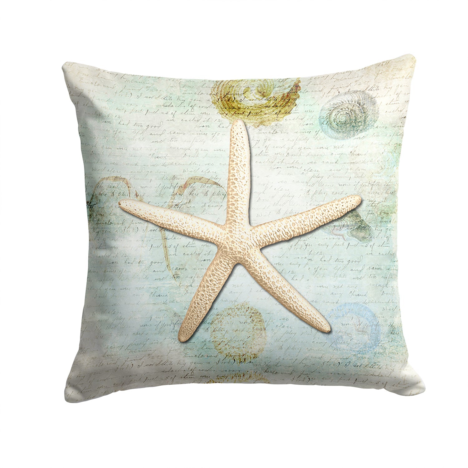 Beach Schoenbeck Sea Star Starfish Decorative Throw Pillow 14x14 Indoor Outdoor Accent Cushion, Fabric Cover with Insert for Sofa, Bed, Porch & Living Room