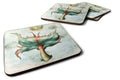 Mermaids and Mermen Mermaid Tail Foam Coasters Set of 4 Cup Coasters for Indoor Outdoor, Tabletop Protection, Anti Slip, Mouse pad Material