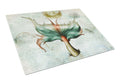 Mermaids and Mermen Mermaid Tail Cutting Board Tempered Glass Kitchen Cutting Surface, Heat Resistant Chopping, Non-Slip Feet, Food Prep & Serving