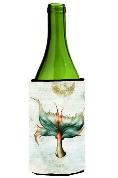 Mermaids and Mermen Mermaid Tail Wine Bottle Hugger Gift Sleeve for Standard 750 ml Bottles, Insulated Reusable Also Fits Mini Shot & Pint Bottles