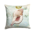 Beach Miter Shell Decorative Throw Pillow 14x14 Indoor Outdoor Accent Cushion, Fabric Cover with Insert for Sofa, Bed, Porch & Living Room