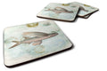 Beach Fly Fish Foam Coasters Set of 4 Cup Coasters for Indoor Outdoor, Tabletop Protection, Anti Slip, Mouse pad Material