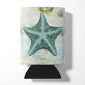 Beach Asteroidea Sea Star Starfish Teal Can or Bottle Hugger Cooler Sleeve for Standard 12 oz Cans, Insulated Foam Beer & Soda Can Hugger Reusable