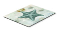 Beach Asteroidea Sea Star Starfish Teal Mouse Pad, Heat Resistant Trivet Hot Pad , Non Slip Rubber Desk Mat, Kitchen Counter Protector, Home Office Decor Gift