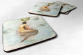 Beach Mermaid Foam Coasters Set of 4 Cup Coasters for Indoor Outdoor, Tabletop Protection, Anti Slip, Mouse pad Material
