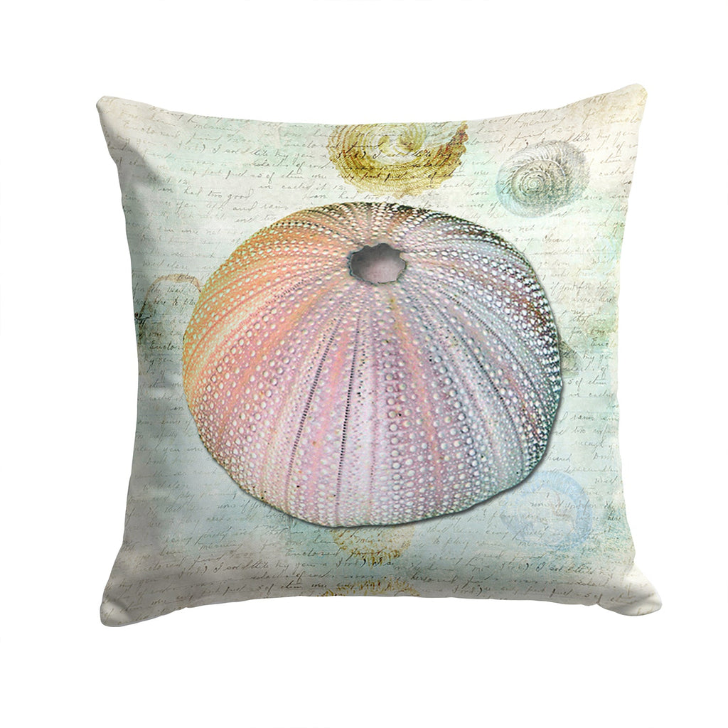 Beach Mushroom Coral Decorative Throw Pillow 14x14 Indoor Outdoor Accent Cushion, Fabric Cover with Insert for Sofa, Bed, Porch & Living Room