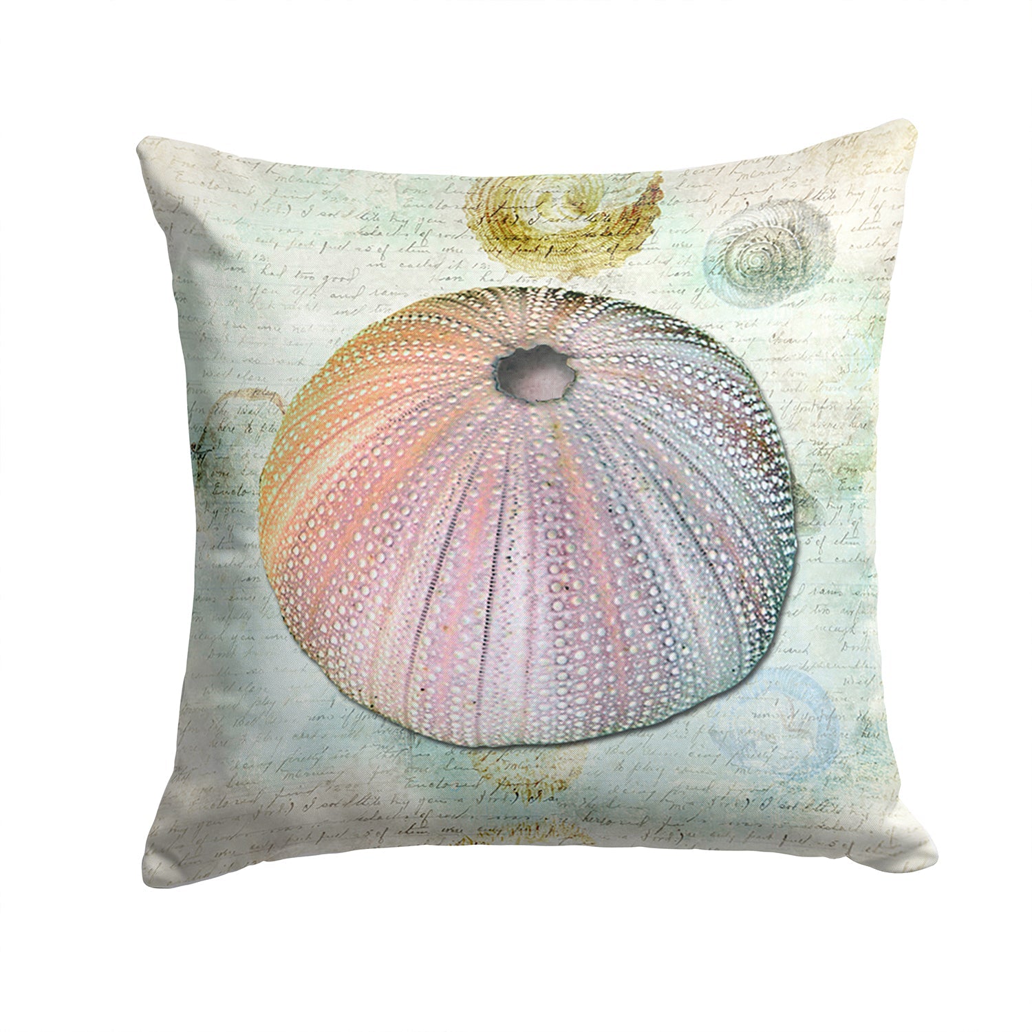 Beach Mushroom Coral Decorative Throw Pillow 14x14 Indoor Outdoor Accent Cushion, Fabric Cover with Insert for Sofa, Bed, Porch & Living Room
