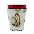 Beach Mermaid Sitting Red Cup Hugger Sleeve for 16–22 oz Party Cups, Insulated Foam Drink Holder for Iced Coffee, Tailgate & BBQ Reusable