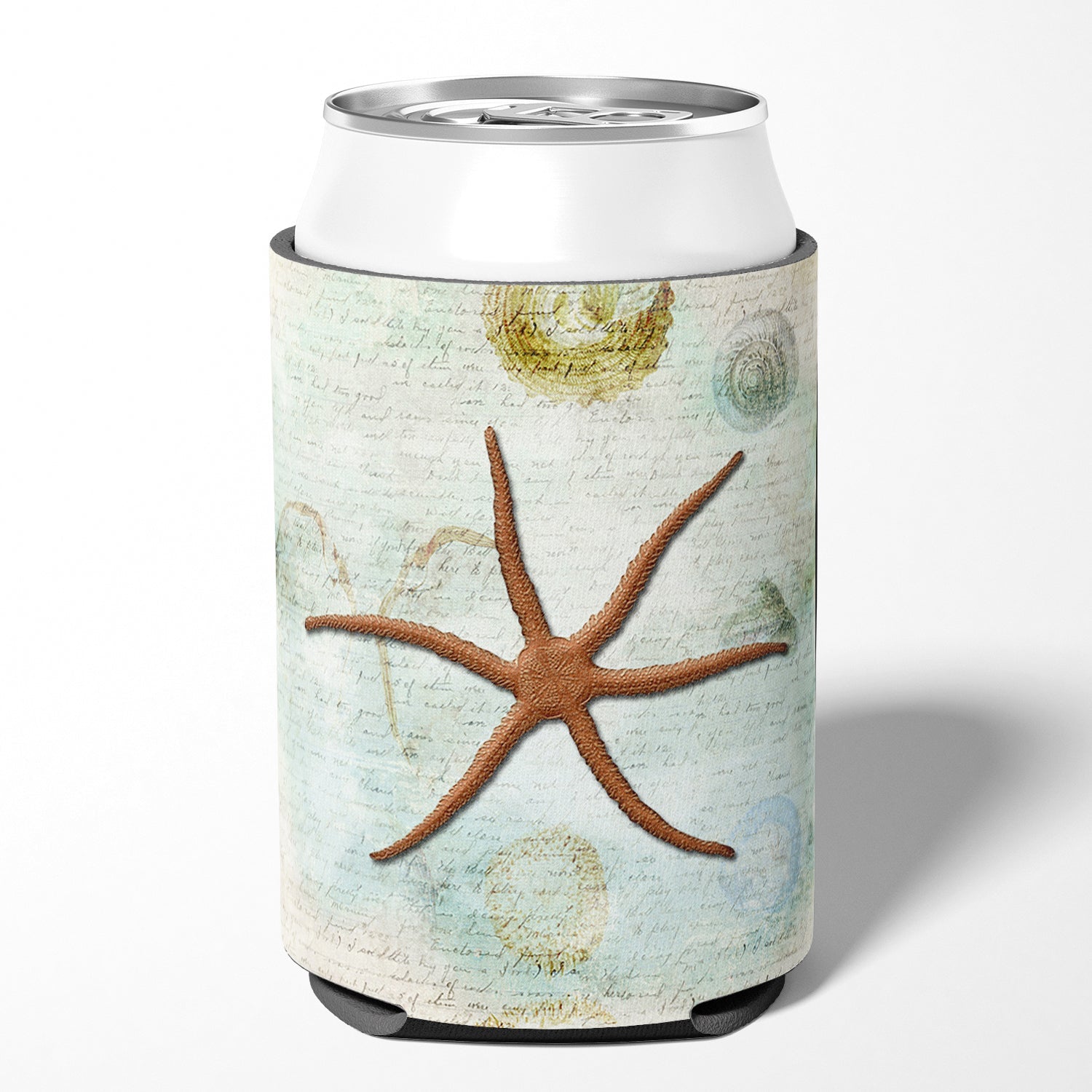 Beach Red Serpent Starfish Can or Bottle Hugger Cooler Sleeve for Standard 12 oz Cans, Insulated Foam Beer & Soda Can Hugger Reusable