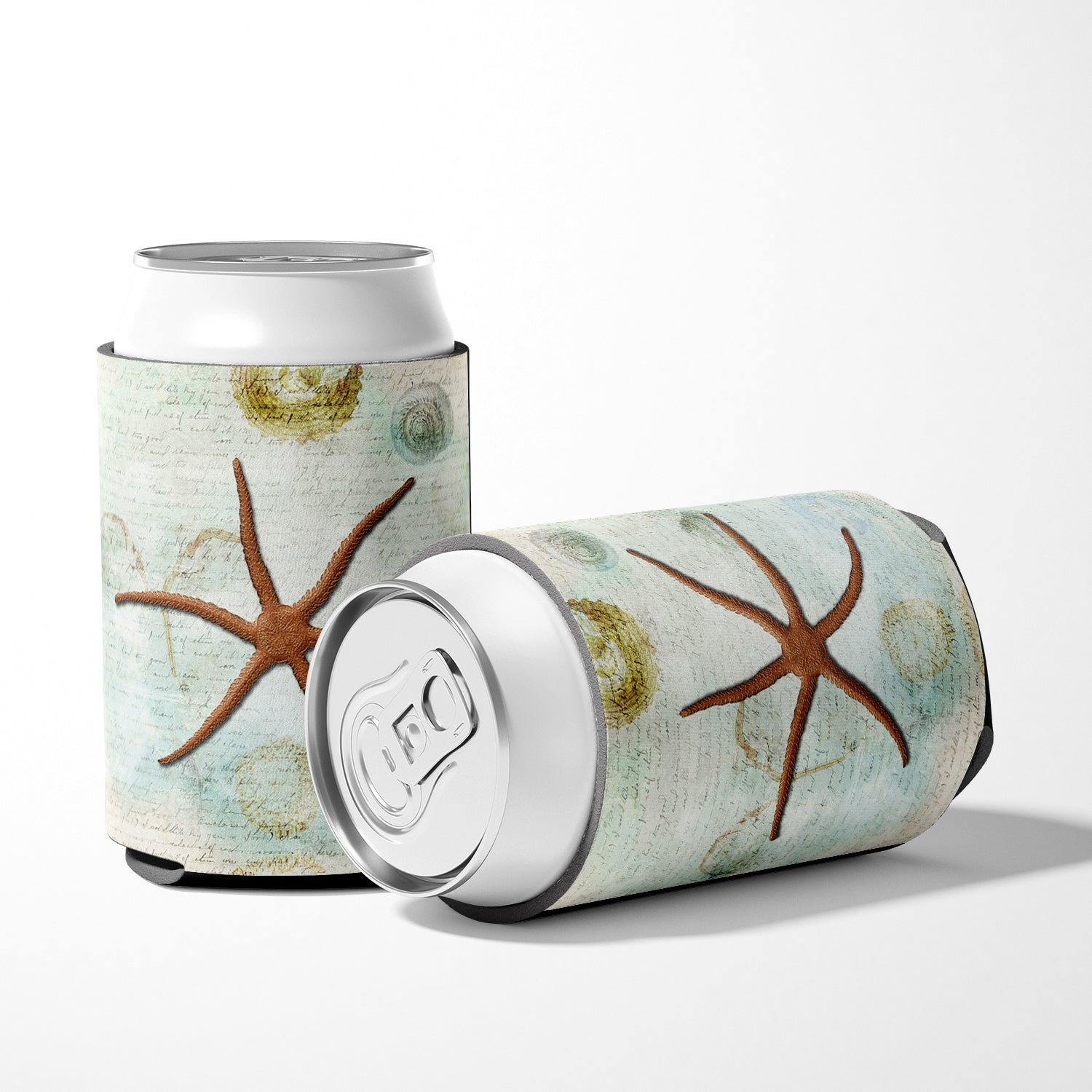 Beach Red Serpent Starfish Can or Bottle Hugger Cooler Sleeve for Standard 12 oz Cans, Insulated Foam Beer & Soda Can Hugger Reusable