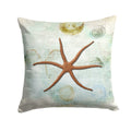 Beach Red Serpent Starfish Decorative Throw Pillow 14x14 Indoor Outdoor Accent Cushion, Fabric Cover with Insert for Sofa, Bed, Porch & Living Room