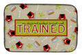 My Dog's not spoiled I'm just well trained Dish Drying Mat Absorbent Dish Drying Mat Pad for Kitchen Counter Dish Drainer Mat for Countertop, 14 x 21", Multicolor