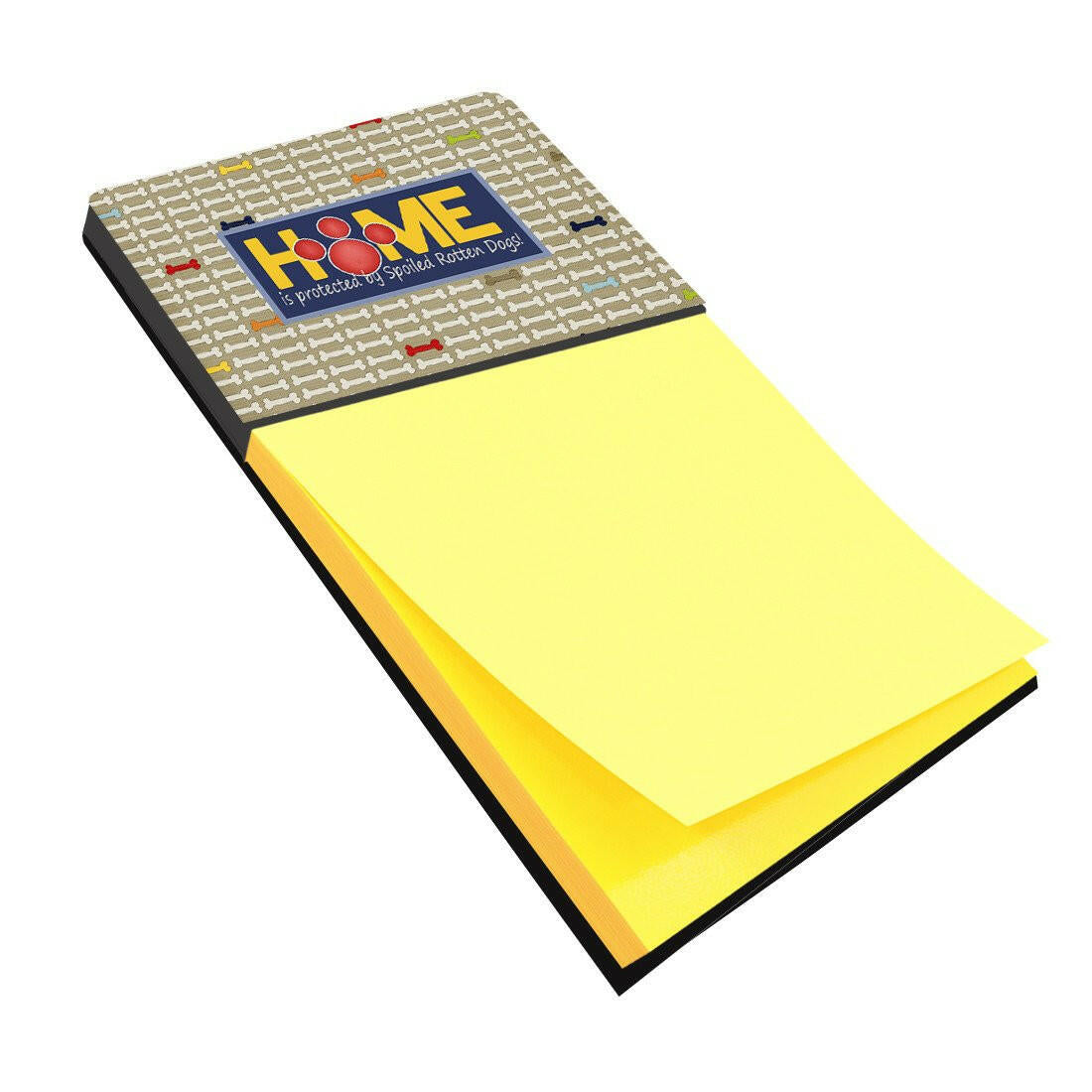 Home is protected by spoiled rotten dogs Watercolor Sticky Note Holder Refillable Dispenser Desk Accessory 3x3 Pad Gift