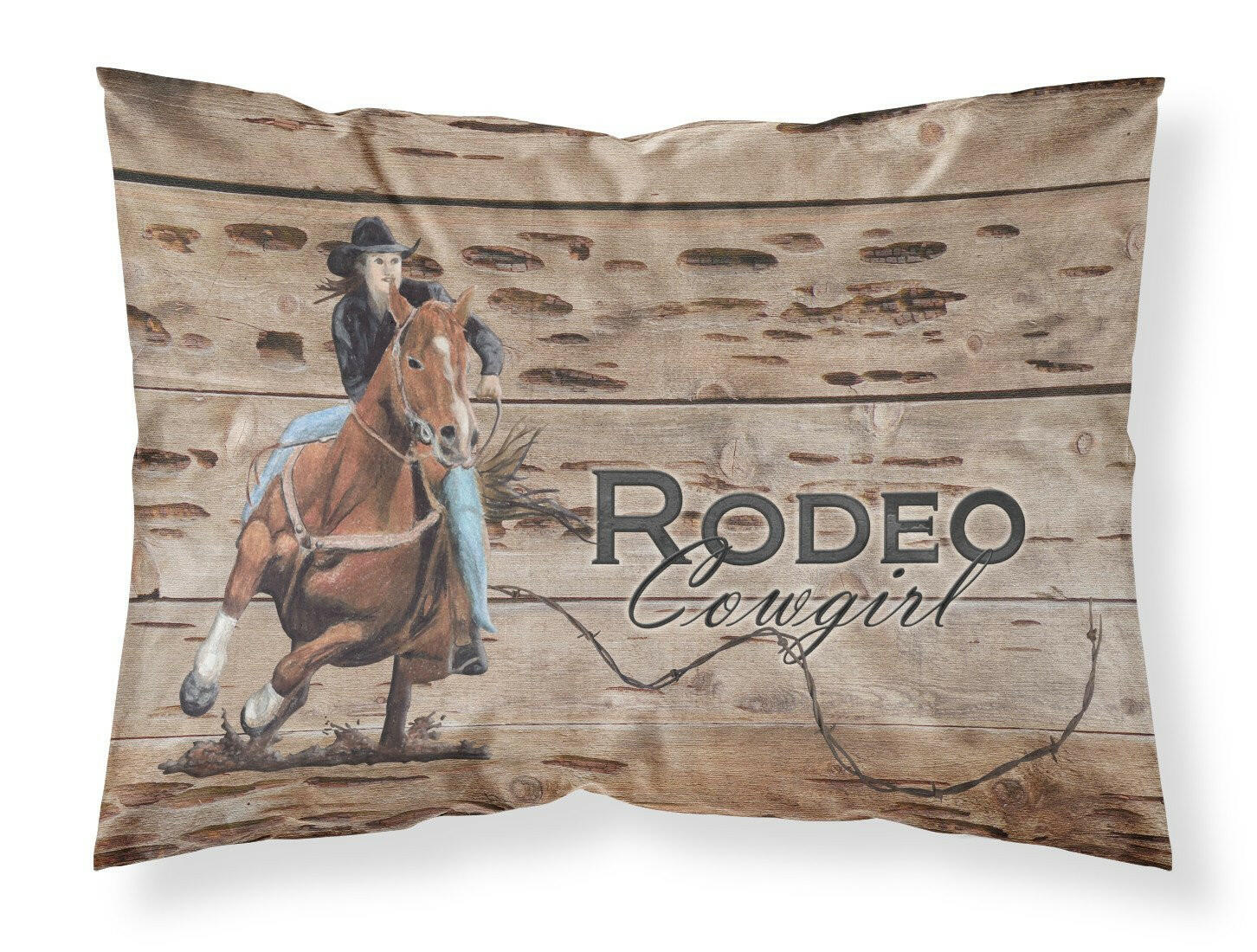 Rodeo Cowgirl Barrel Racer Standard Pillowcase Lightweight Super Soft Easy Care Decorative Artwork Pillowcase, Standard